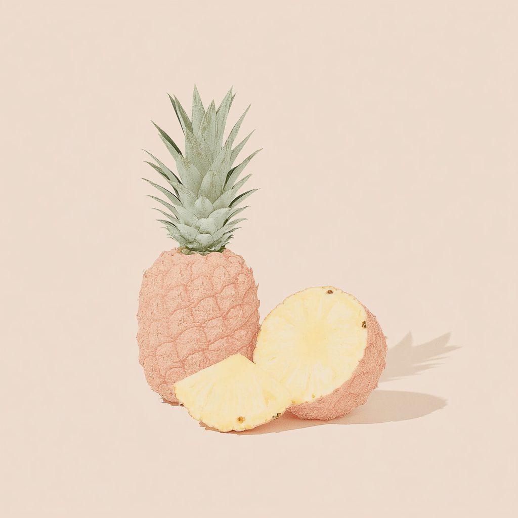 Pineapple enzyme close-up bright background ligh